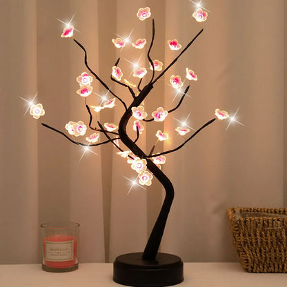 Cherry Bonsai Tree Lamp